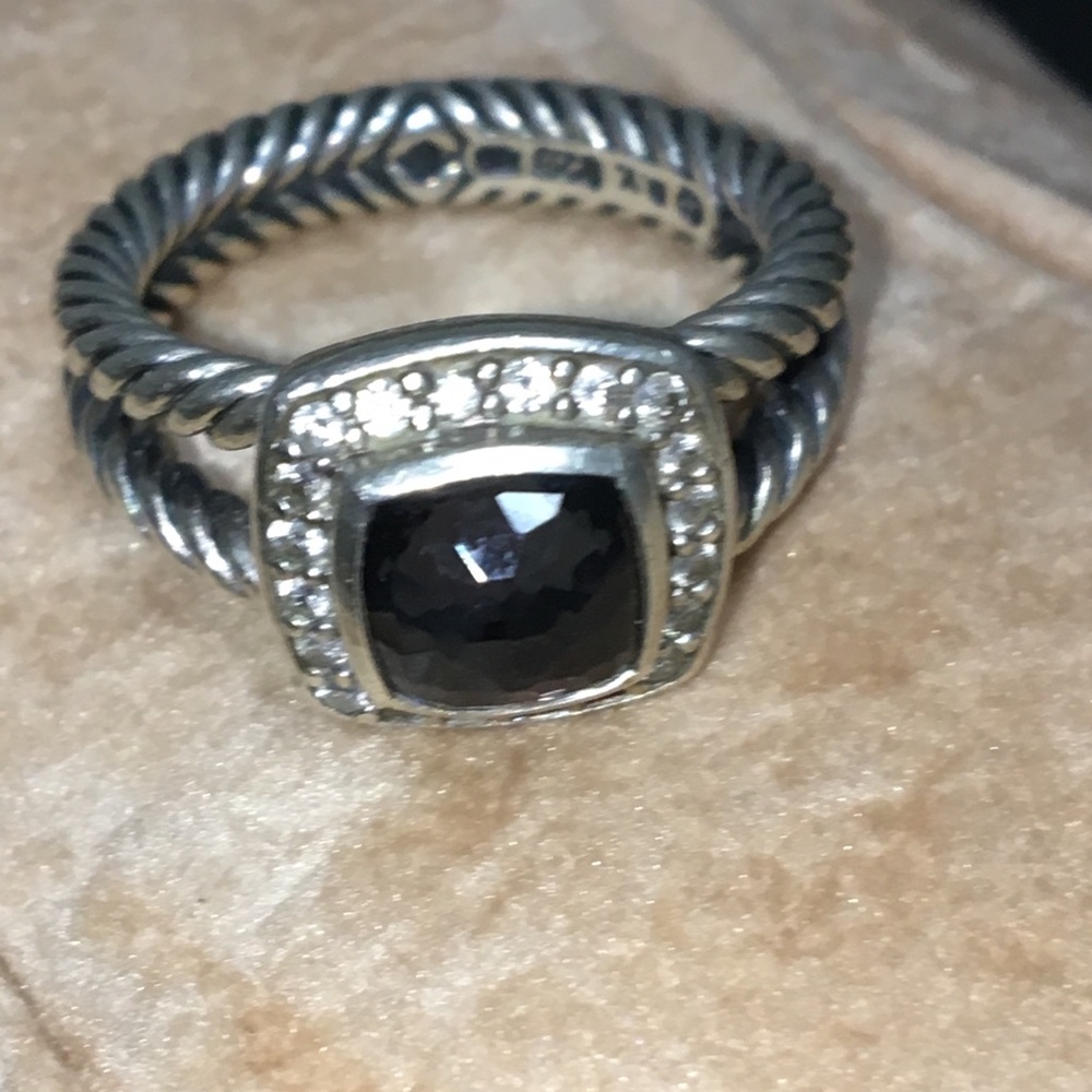 ❌SOLD❌DAVID YURMAN PETITE BLACK ONYX DIAMOND RING - Picture 4 of 6